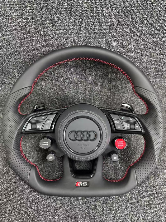 Sports Leather Audi Steering Wheel with 4 Knob