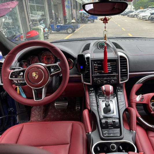 Leather Car Steering Wheel for Porsche Cayenne Boxster Panamera Cayman 911 991 970 997 718
