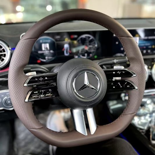 For Mercedes Amg Leather Heated Steering Wheel for Mercedes Amg GT CL ClS CLA a E S C36 G63 C43 ML SL W204 W213 W211 W205