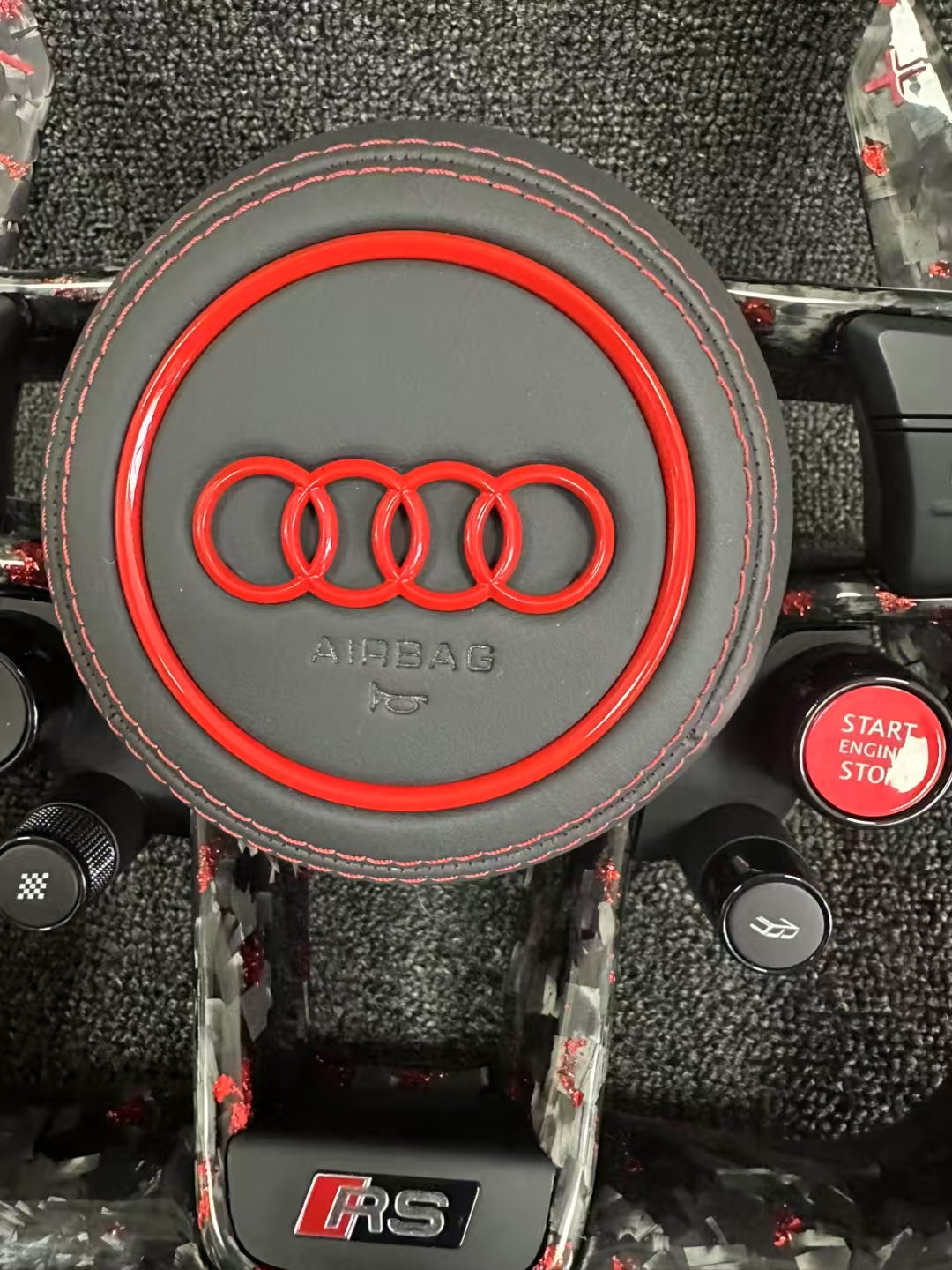 Customized Forged Carbon Fiber Car Steering Wheel Automotive Interior