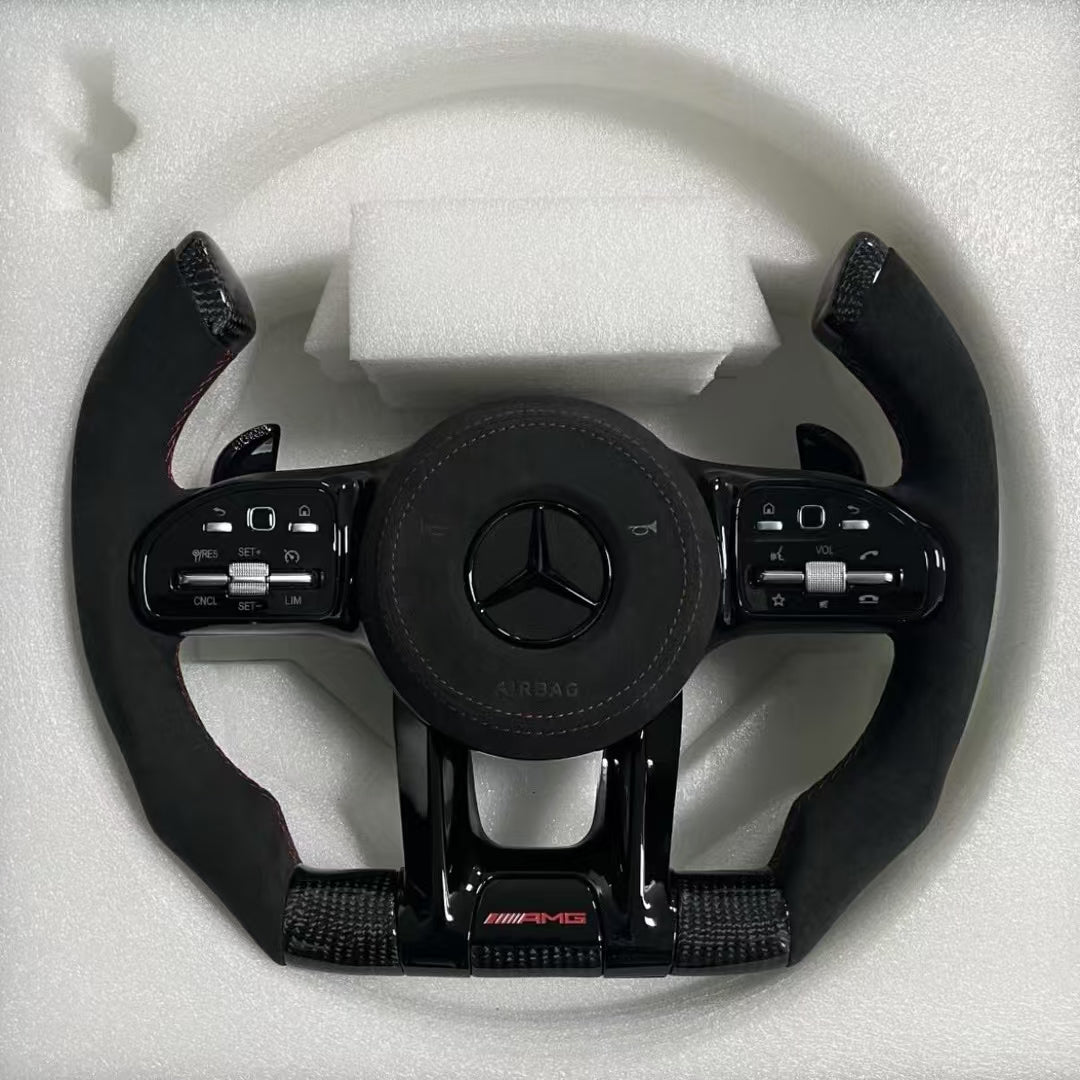 Full Leather 205W Amg Steering Wheel for Mercedes Benz C-Class Hot Sale