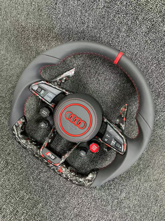 Customized Forged Carbon Fiber Car Steering Wheel Automotive Interior