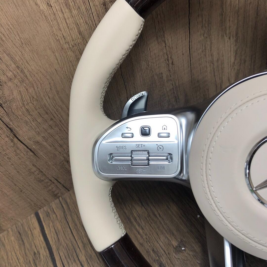 Custom Carbon Fiber Rosewood Steering Wheel Steering Wheel for Mercedes-Benz W117 W204 W205 W167 W213 W222 W207 W212 Cars Auto Steering Parts