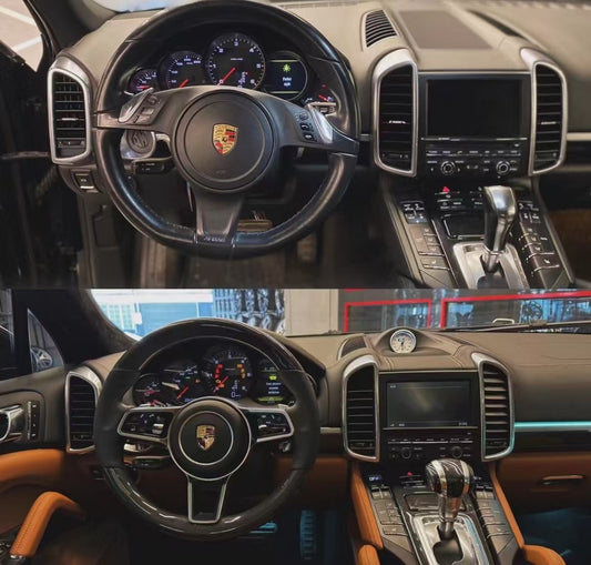 Carbon Fiber Steering Wheel for Porsche Mancan Panamera Cayenne 718