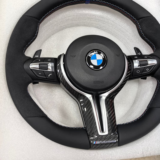 Premium BMW M Sport Steering Wheel Upgrade – Compatible with F10 F30 F80 F82 M3 M4 – Hand-Stitched Leather & Alcantara