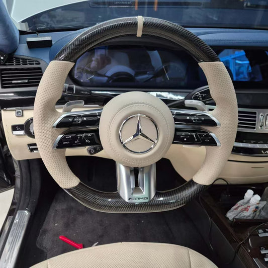 AUTO AMG Steering Wheel for Mercedes-Benz AMG GT W190 W290 W205 W166 W167 W177 W213 W217 W222 W223 W253 W257 W292 W463 W464 W447