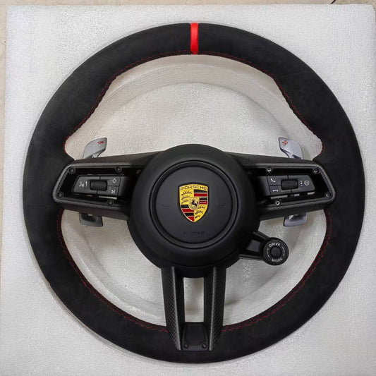 Alcantara High performance steering wheel (with knobs&large paddles) - Porsche Macan/Panamera/Cayenne/718 exclusive