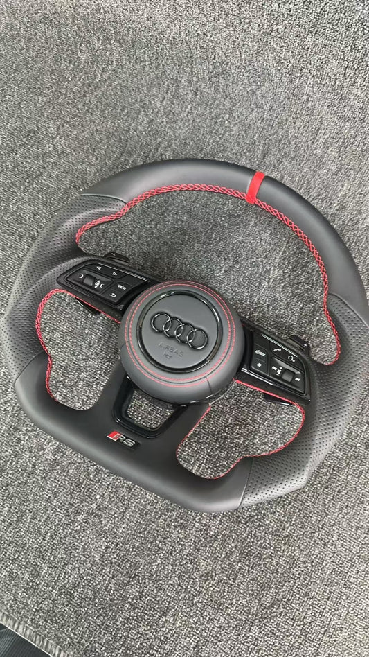 Audi leather steering wheel modification and upgrade