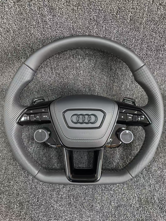 Audi leather steering wheel with LCD knob
