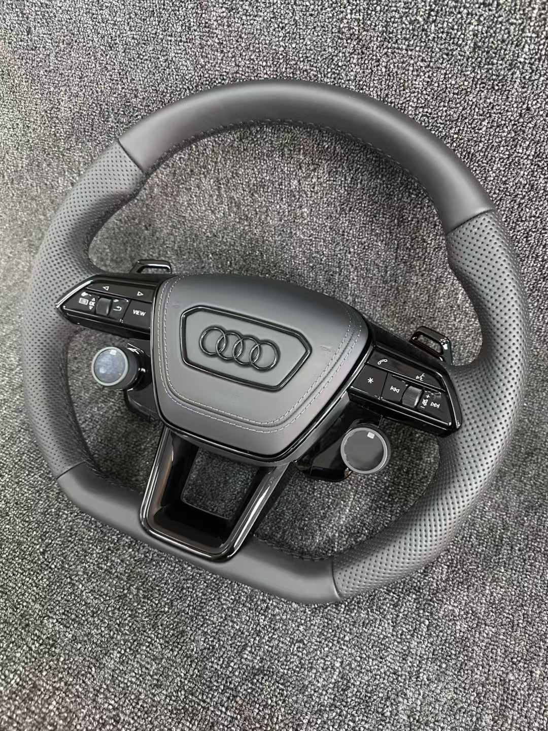 Audi leather steering wheel with LCD knob