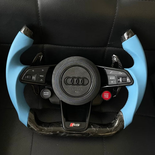 Audi steering wheel Customized carbon fiber, forged carbon, OLED, leather