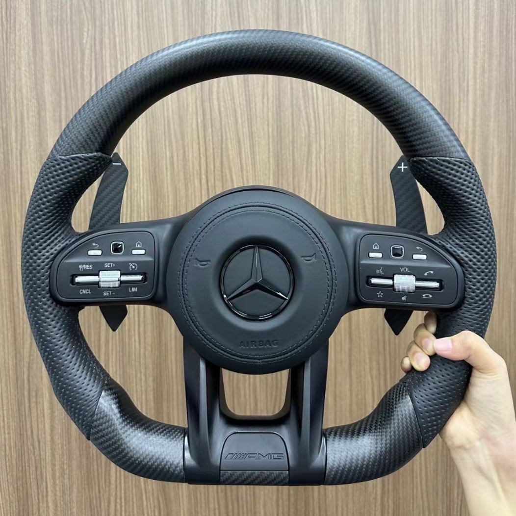 Matte carbon fiber steering wheel suitable for Mercedes Benz