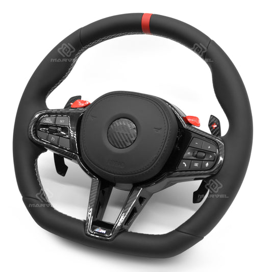 BMW Leather Steering Wheel G20 G22 G30 G31 M2 G87 M3 G80 M4 G82 G42 M5 F90 F80 F82 F95 X3M F97 M340i M440i