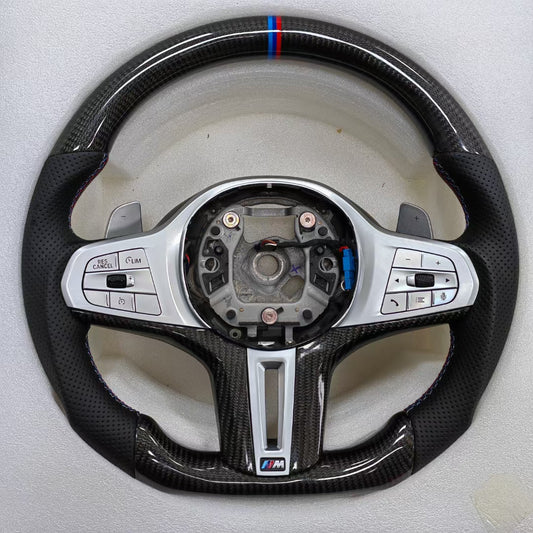 Carbon Fiber Steering Wheel for BMW 5 6 7 8 Series G11 G12 G13 G14 G15 G16 G30 G31 G32 F10 G38 Old to New Upgrade