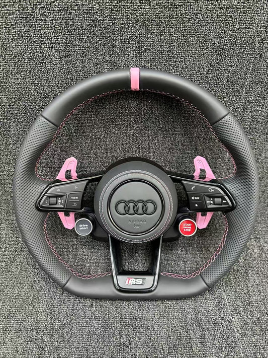 Custom Audi Leather Steering Wheel Car Accessories with Knob