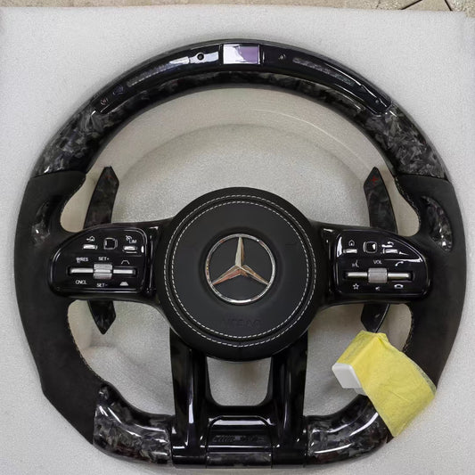 Forged Carbon LED Steering Wheel for Mercedes Benz W204 W205 W212 W214 W215 AMG