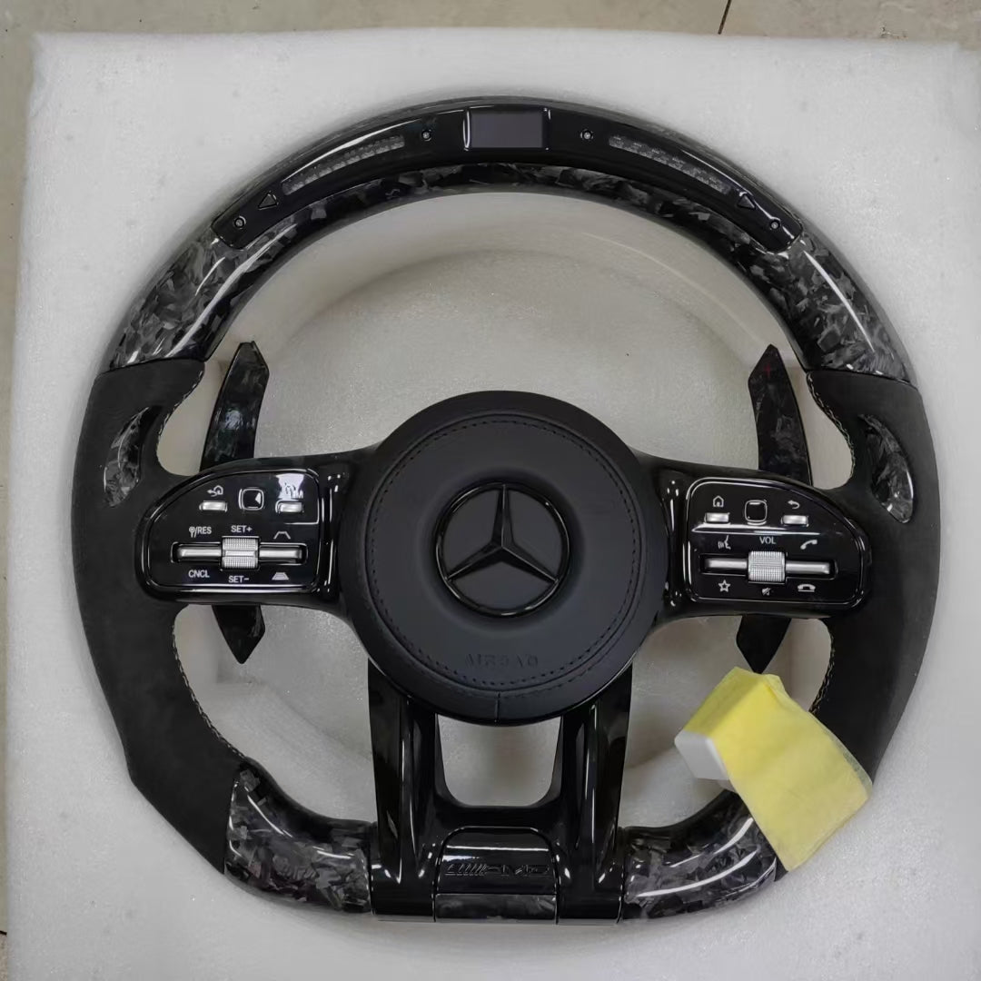 Forged Carbon LED Steering Wheel for Mercedes Benz W204 W205 W212 W214 W215 AMG