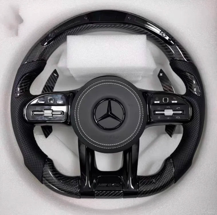 Forged Carbon LED Steering Wheel for Mercedes Benz W204 W205 W212 W214 W215 AMG