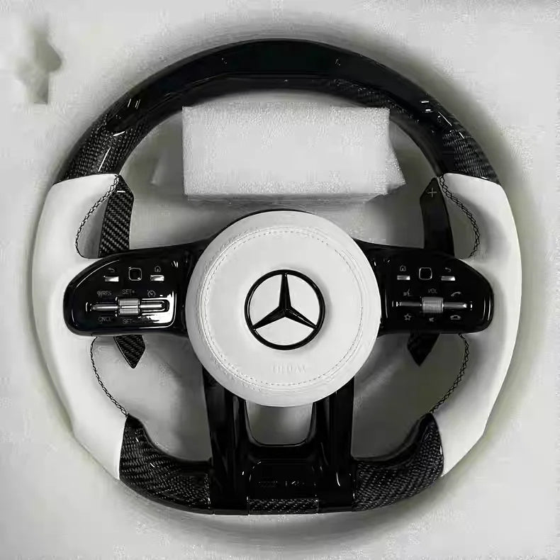 Forged Carbon LED Steering Wheel for Mercedes Benz W204 W205 W212 W214 W215 AMG