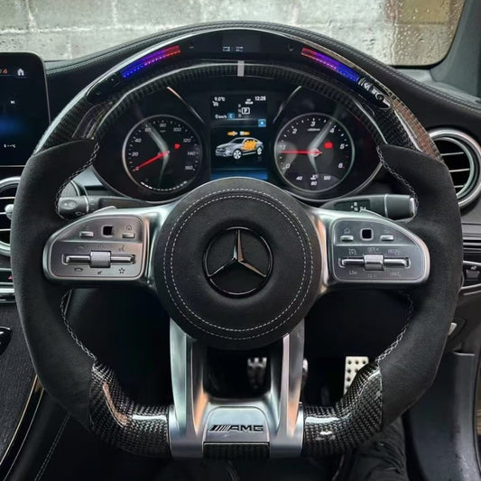 LED Carbon Fiber Steering Wheel for Mercedes Benz 205W Amg Car Accessory Hot Selling Product