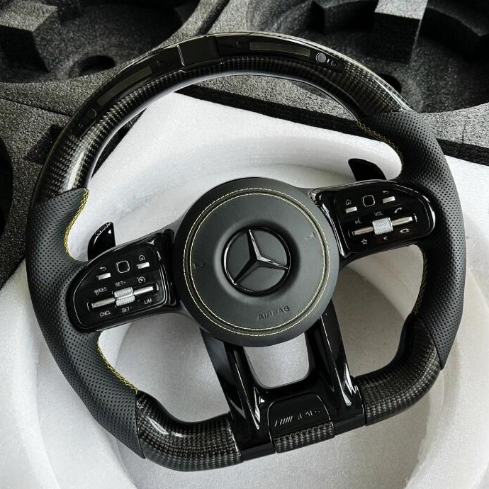 LED Carbon Fiber Steering Wheel for Mercedes Benz 205W Amg Car Accessory Hot Selling Product