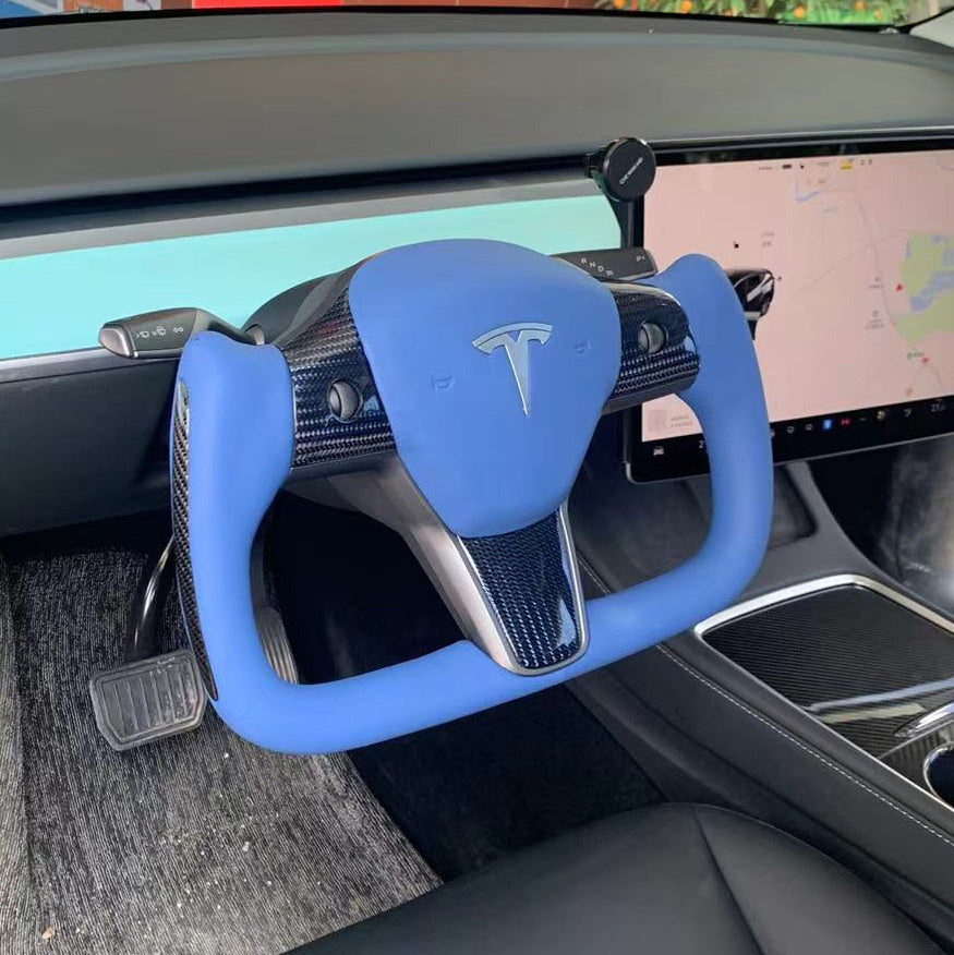 Customized Tesla Colored Nappi Steering Wheel