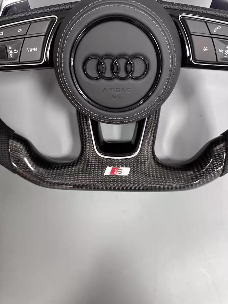 Carbon Steering Wheel for Audi A3 A4 A5 A6 A7 A8 S3 S4 S5 S6 S7 S8 Q3 Q5 Q7 Q8 SQ7 SQ8 RSQ7 RSQ8 RS3 RS4 RS5 RS6 RS7 R8