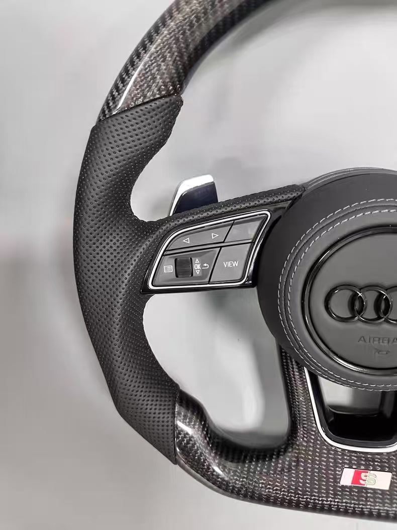 Carbon Steering Wheel for Audi A3 A4 A5 A6 A7 A8 S3 S4 S5 S6 S7 S8 Q3 Q5 Q7 Q8 SQ7 SQ8 RSQ7 RSQ8 RS3 RS4 RS5 RS6 RS7 R8