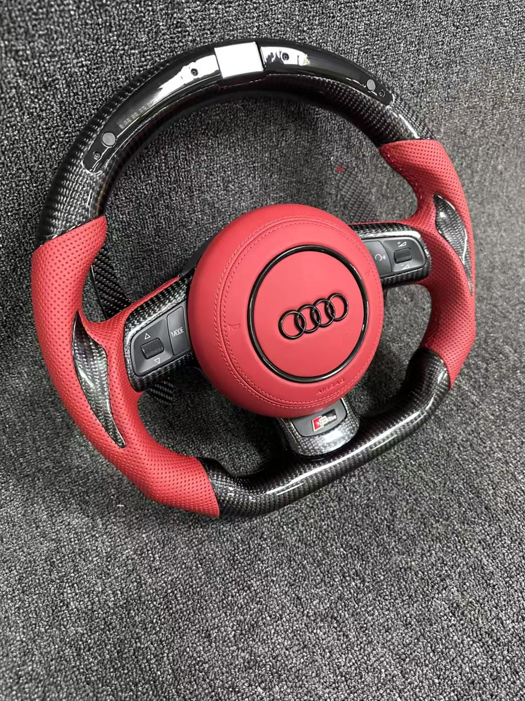 Carbon Fiber LED Sports Steering Wheel Upgrade for Audi A3 A4 B9 A5 RS3 RS4 RS5 S3 S4 S5 RS6 RS7 S6 B8.5 A8 A1 A6 R8