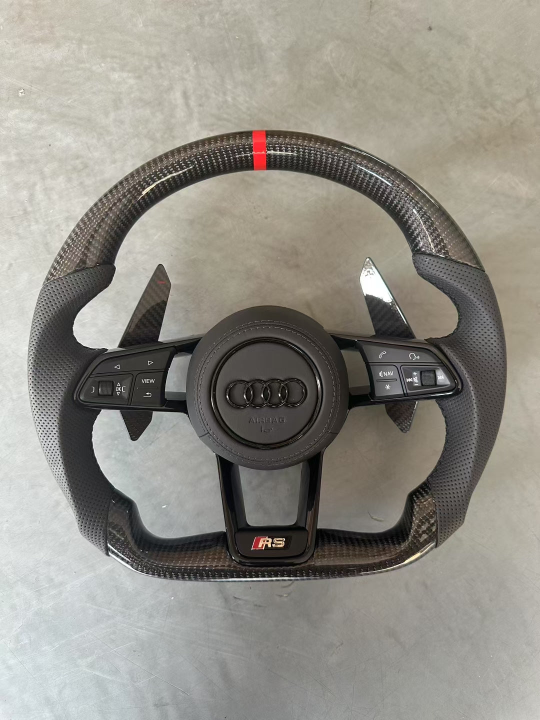 Carbon Fiber Steering Wheel Upgrade Suitable for Audi A3 A4 B9 A5 RS3 RS4 RS5 S3 S4 S5 RS6 RS7 S6