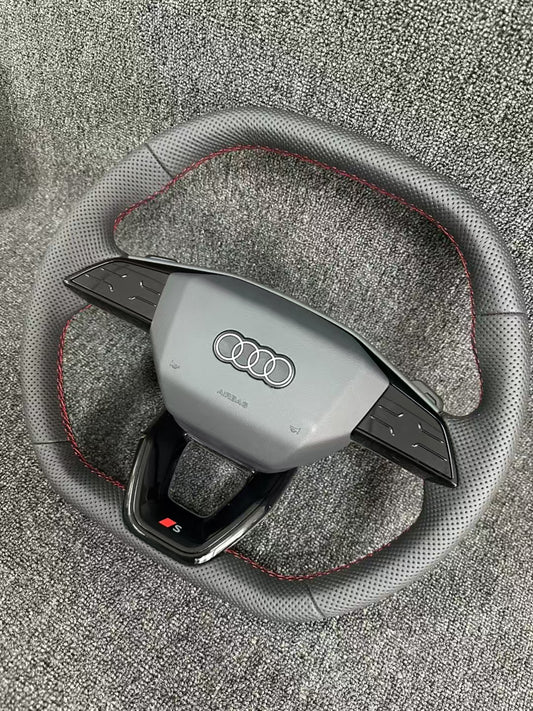 Leather Steering Wheel for Audis A6L A7 A8 Q5 Q7 RS4 RS5 A4L A5 A3 A7 Q2 Q3 S4 S5 S7 B8 C7