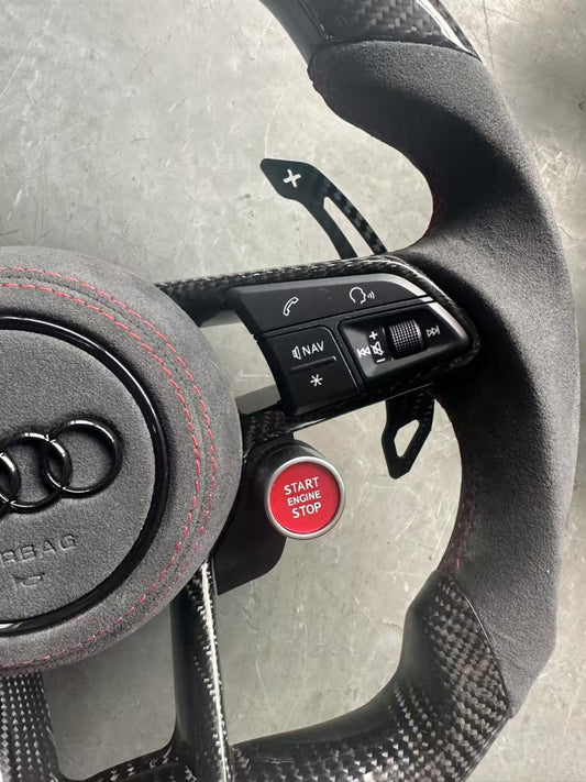 Carbon Fiber Steering Wheel Assembly Upgrade Fit for Audi RS RS3 RS5 RS7 A3 A4 A5 A6 A7 S3 S5 Q5 Q7 TT TTs R8 Style