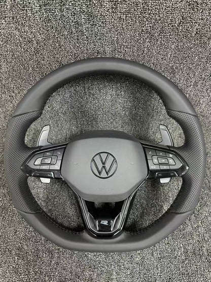 Volkswagen leather steering wheel, multifunctional button shift paddles, old model modified new steering wheel assembly