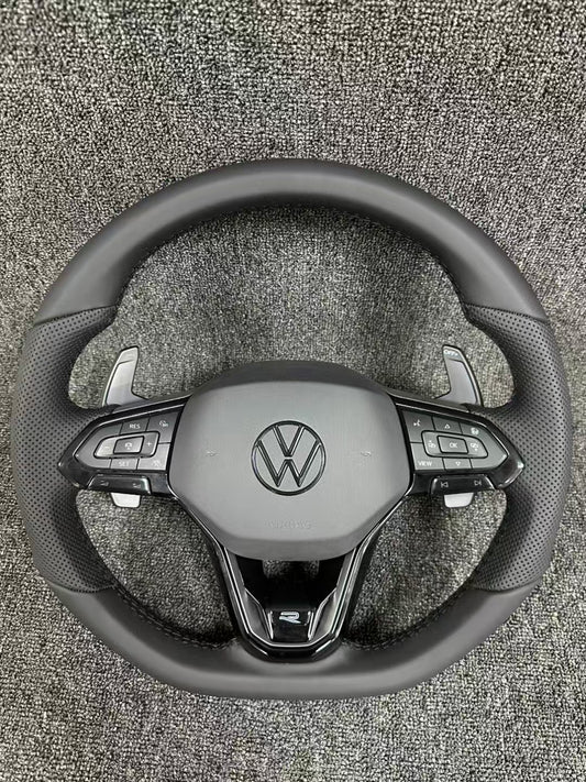 Volkswagen leather steering wheel, multifunctional button shift paddles, old model modified new steering wheel assembly