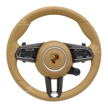 Steering Wheel for Porsche Cayenne/Panamera SUV Leather Custom Racing Design, Fanatec GT Sport & Classic 911 Retrofit
