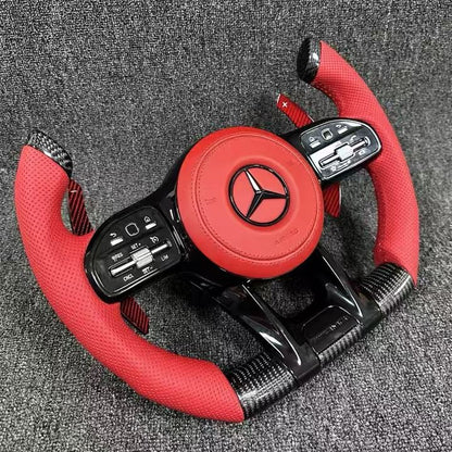 High Quality Custom Full Leather Steering Wheel for Mercedes Benz AMG Steering Wheel