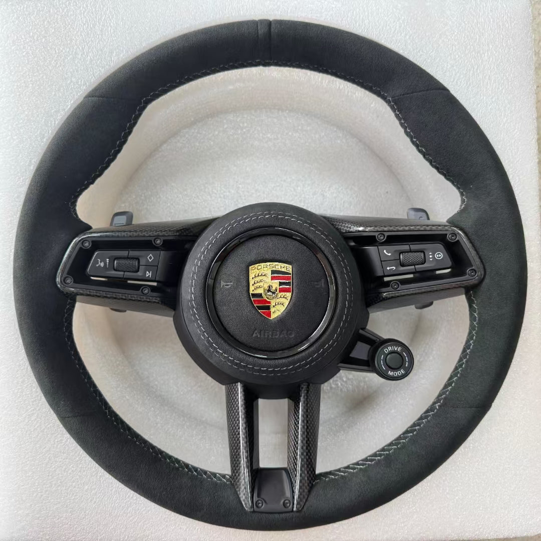 Alcantara High performance steering wheel (with knobs&large paddles) - Porsche Macan/Panamera/Cayenne/718 exclusive