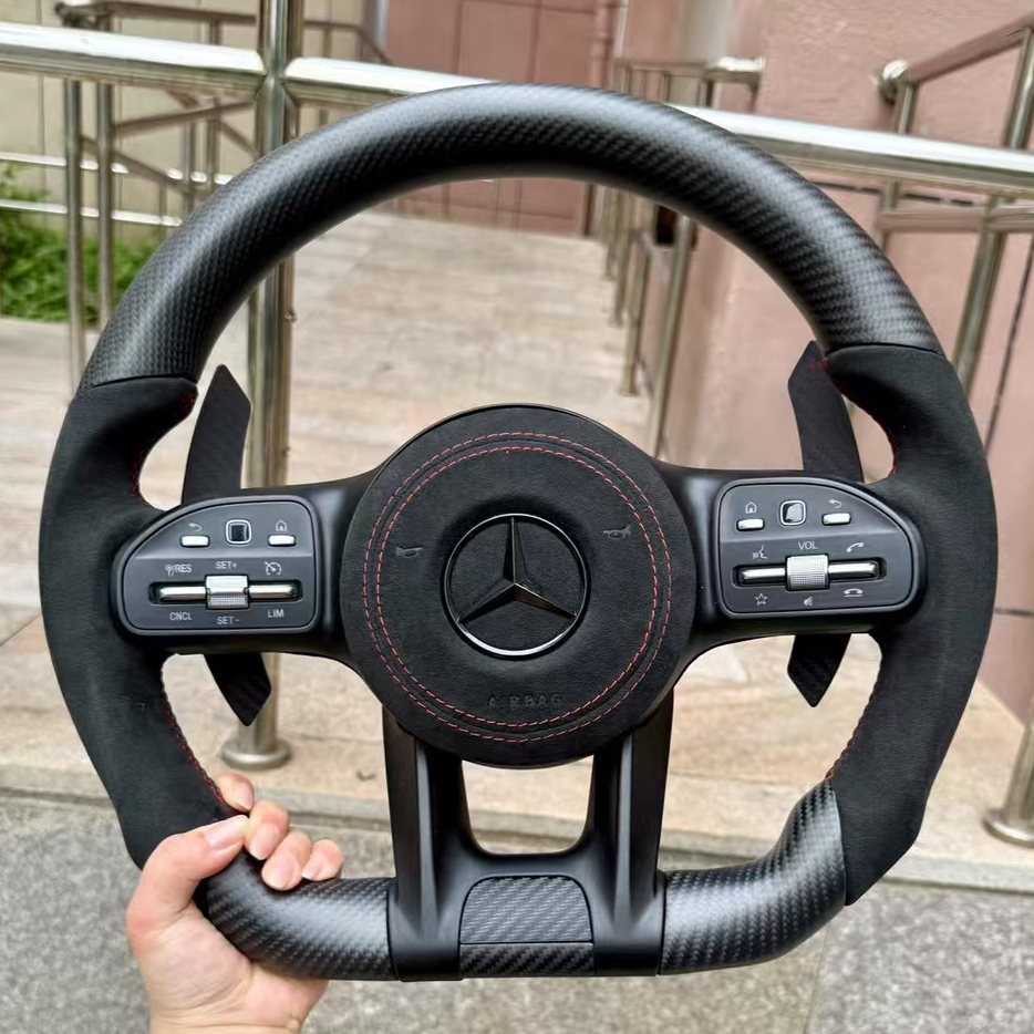 Matte carbon fiber steering wheel suitable for Mercedes Benz