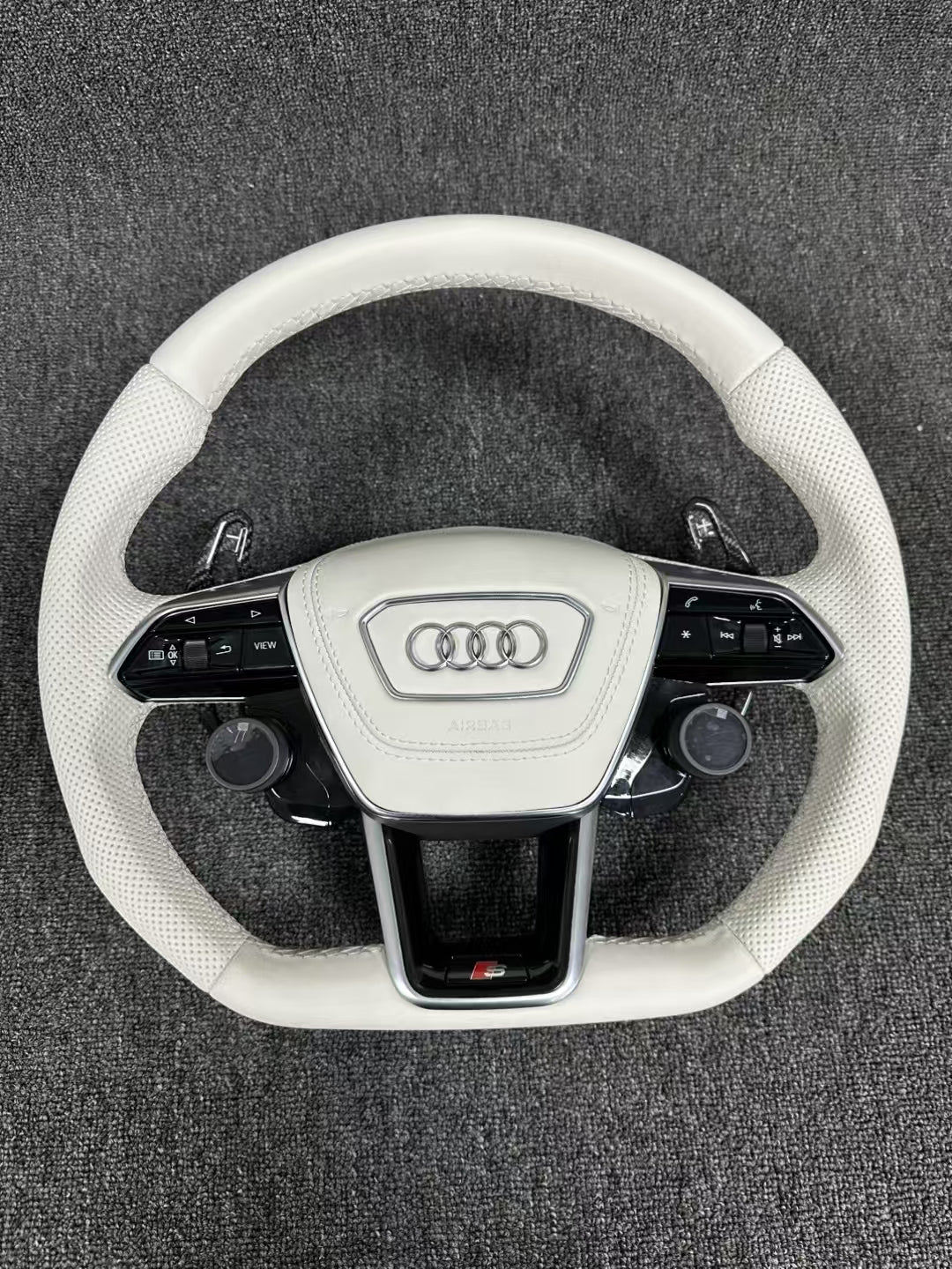 Audi leather steering wheel with LCD knob