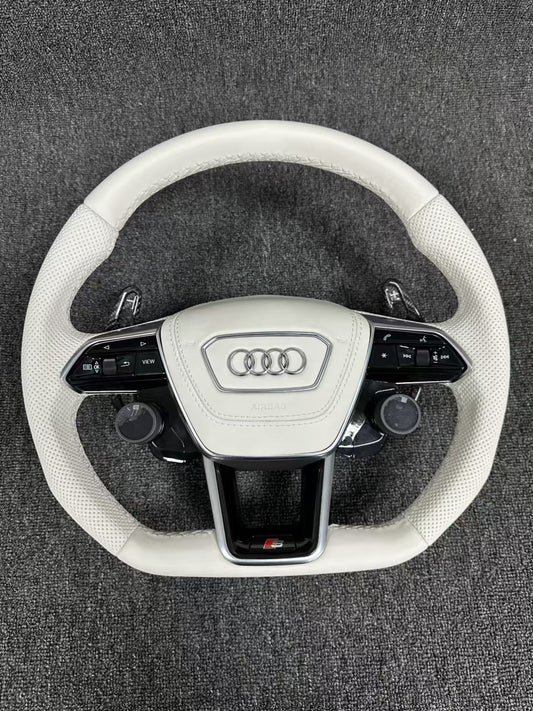 Audi leather steering wheel with LCD knob