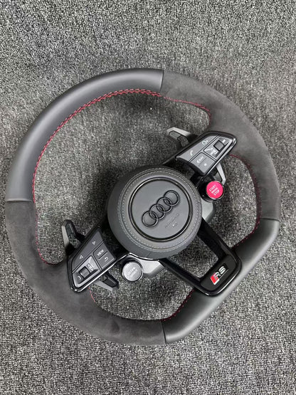 Audi Alcantara Steering Wheel A1 A3 A4 A5 A6 A7 RS RS3 C7 Q5 Q7 S3 S5 8V B8 S4 Q3 Q8 TT Support Any Customization