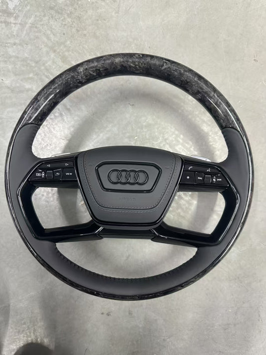Forged carbon steering wheel suitable for Audi A4, A5, A6, C8, A7, A8, Q5, Q7