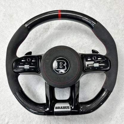 Factory Custom Alcantara Fiber Steering Wheel for Mercedes Benz C-series W204 W205 W167 W213 W222 W207 W212 Models GLE and CLA