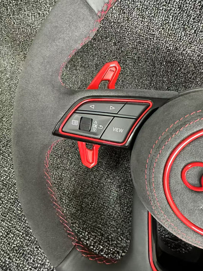 Customized Steering Wheel with Sports Design Auto Accessories for Audi A3 A4 A5 A6 A7 A8 Q3 Q5 Q7 Leather Material