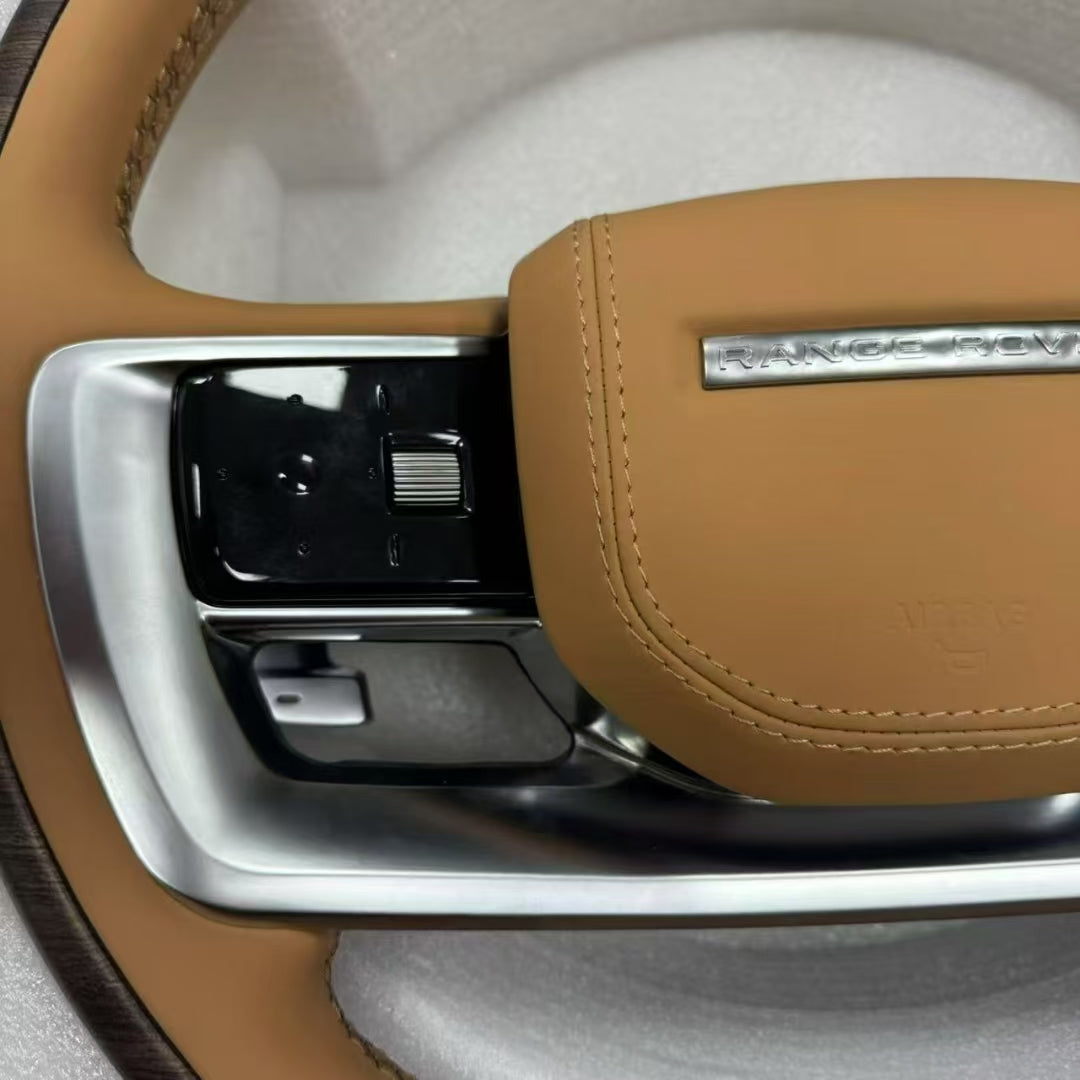 Carbon Fiber Peach Wood Steering Wheel for 13-17 Land Rover Range Rover Executive Upgrades 23 Non Destructive Upgrades