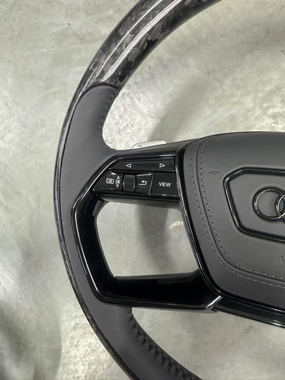 Forged carbon steering wheel suitable for Audi A4, A5, A6, C8, A7, A8, Q5, Q7