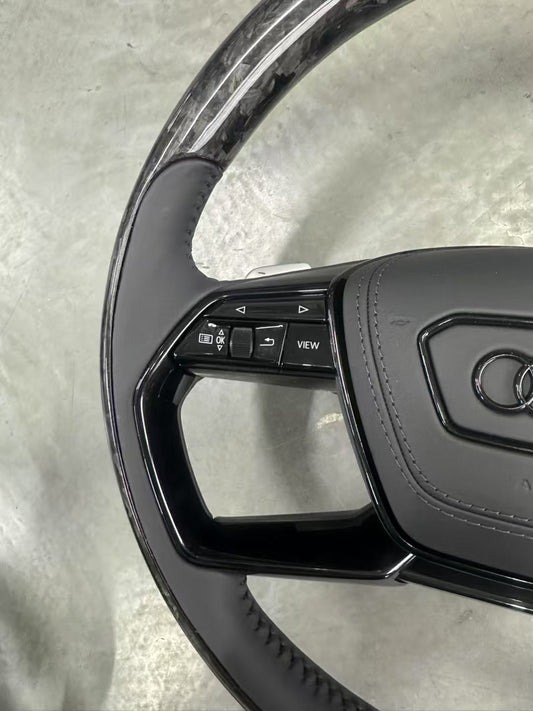 Forged carbon steering wheel suitable for Audi A4, A5, A6, C8, A7, A8, Q5, Q7