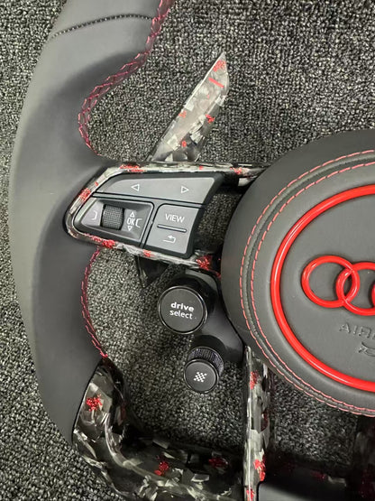 Customized Forged Carbon Fiber Car Steering Wheel Automotive Interior