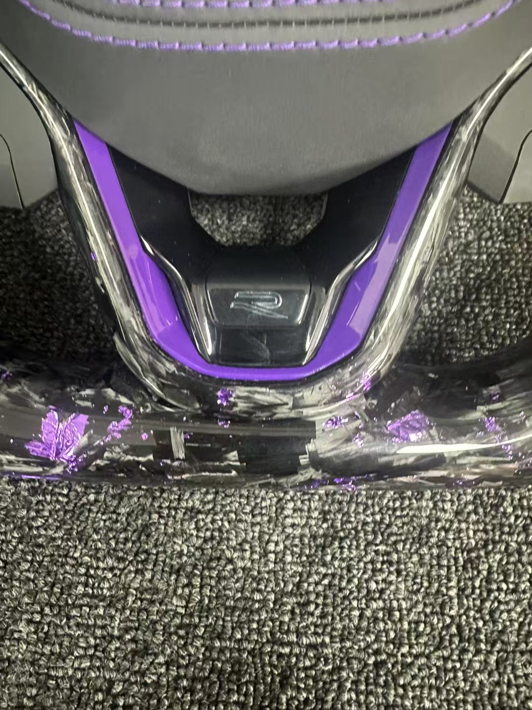 Volkswagen's new touch forged carbon LED racing steering wheel with shift paddles assembly