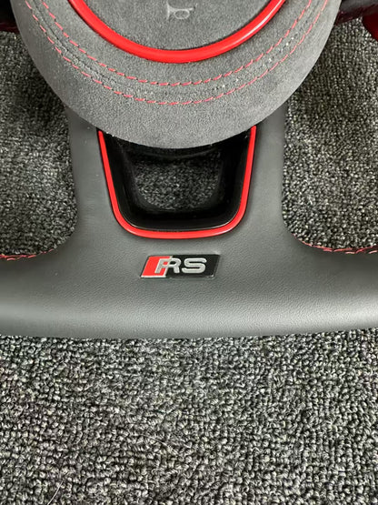 Customized Steering Wheel with Sports Design Auto Accessories for Audi A3 A4 A5 A6 A7 A8 Q3 Q5 Q7 Leather Material